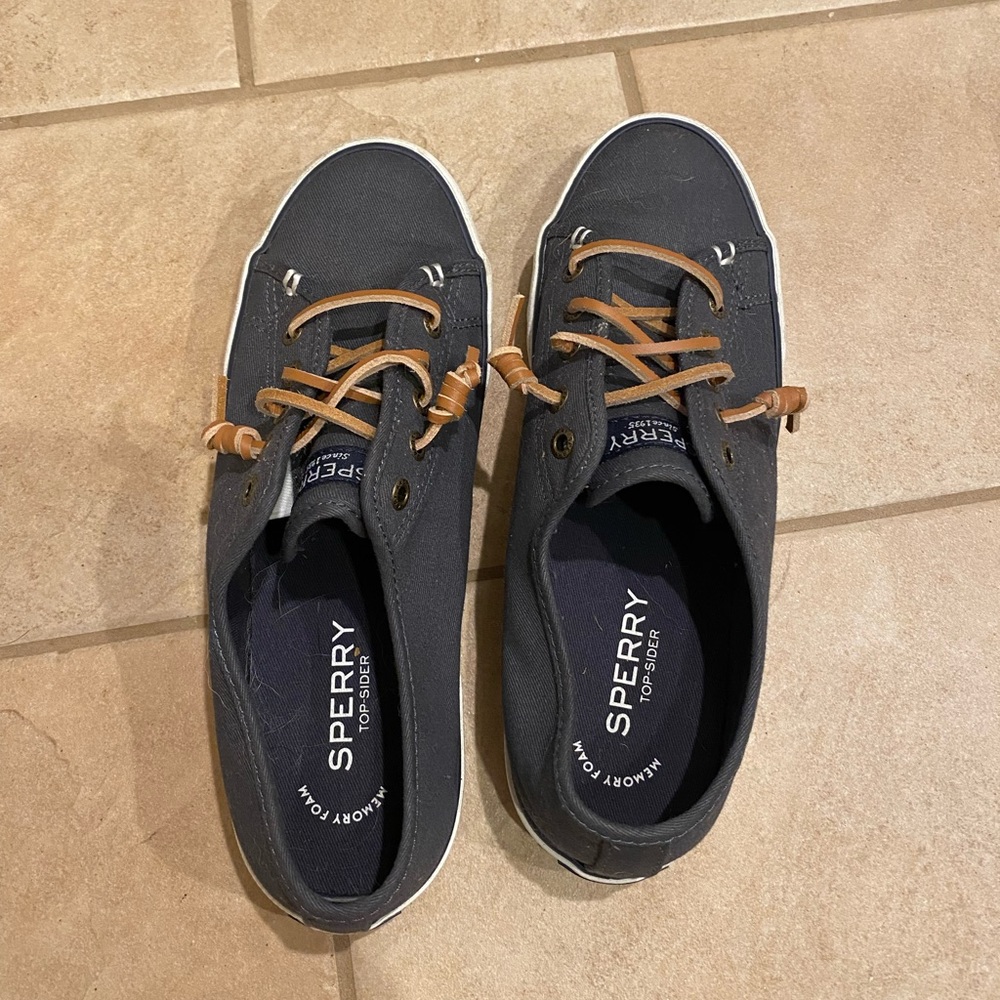 Navy blue slip on Sperry’s